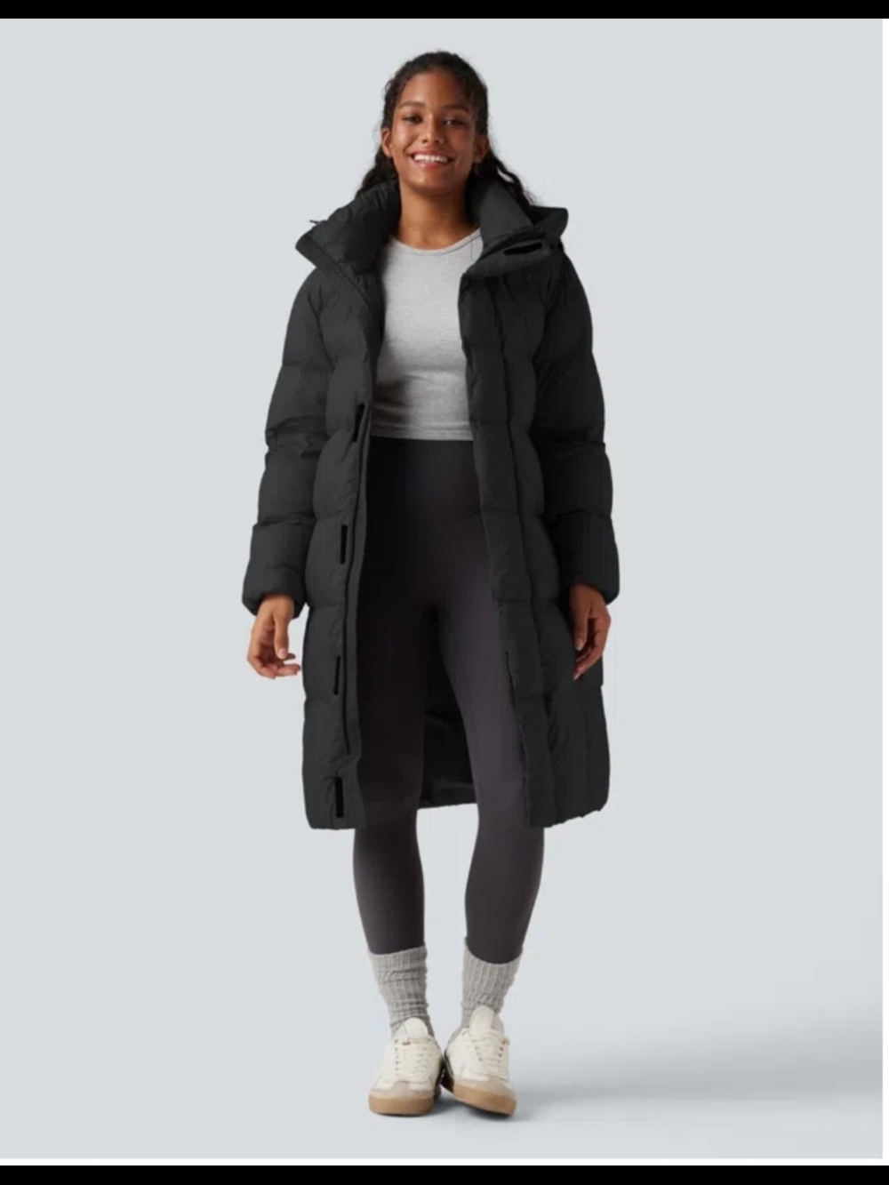 Black Long Puffer Coat